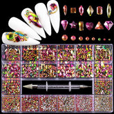 AZURA Crystal Rhinestones kit - Crystal Purple AB-AZURA- Nail Supply American Gel Polish - Phuong Ni